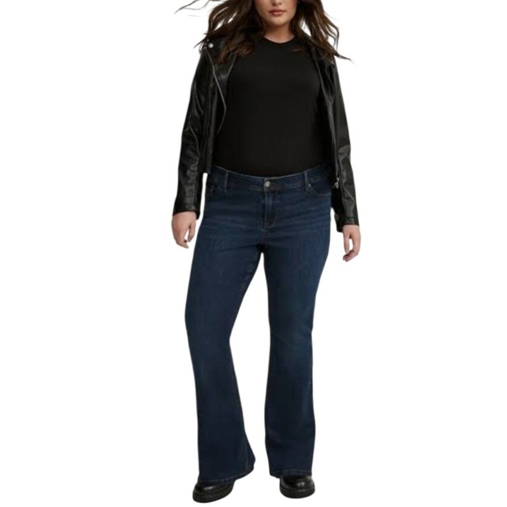 Torrid Denim Dark Wash Bootcut Jeans Womens 16XS Extra Short Mid Rise Stretch